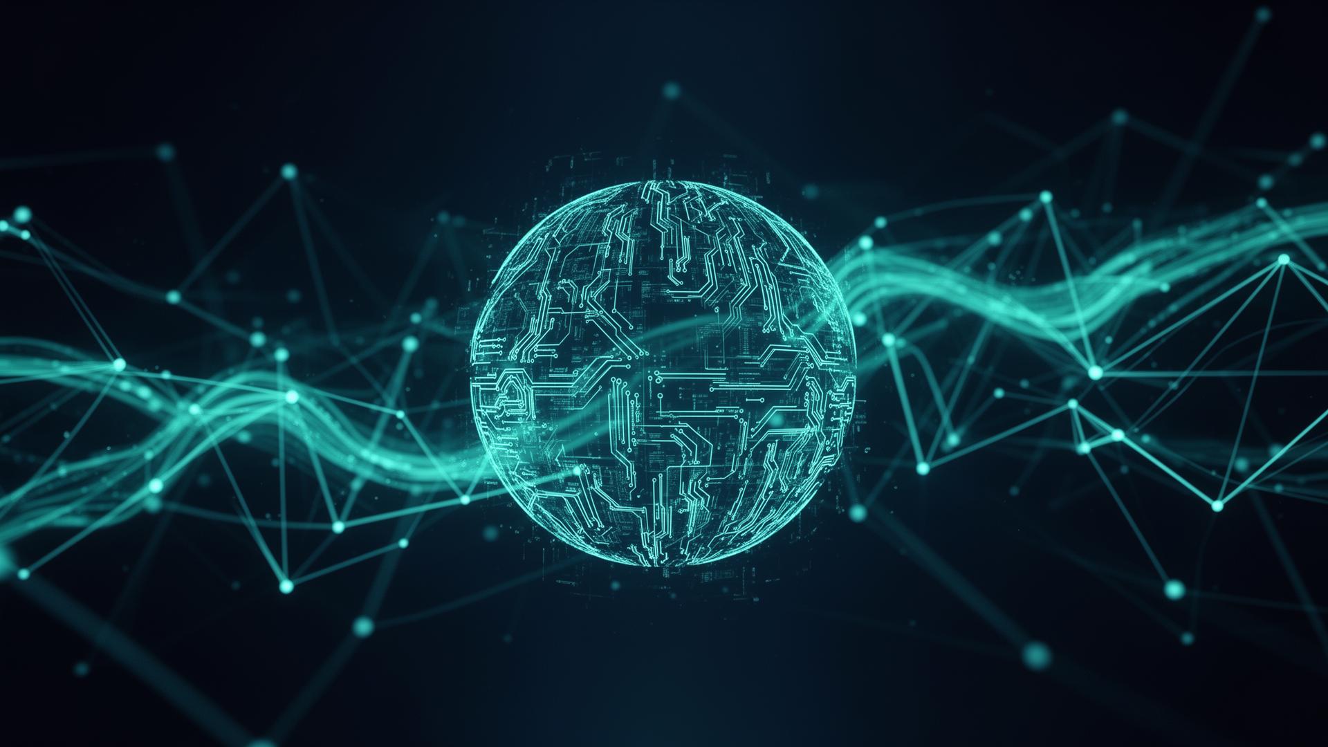 Abstract high-tech network sphere